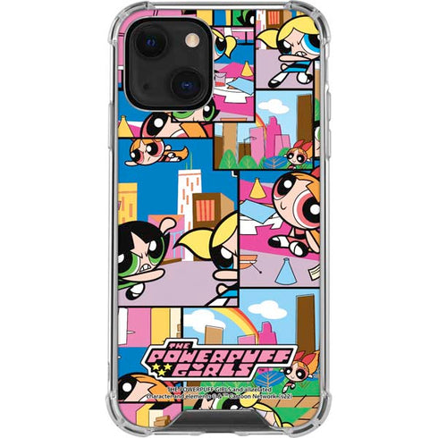 Cartoon Network Powerpuff Girls Patches iPhone 14 Clear Case